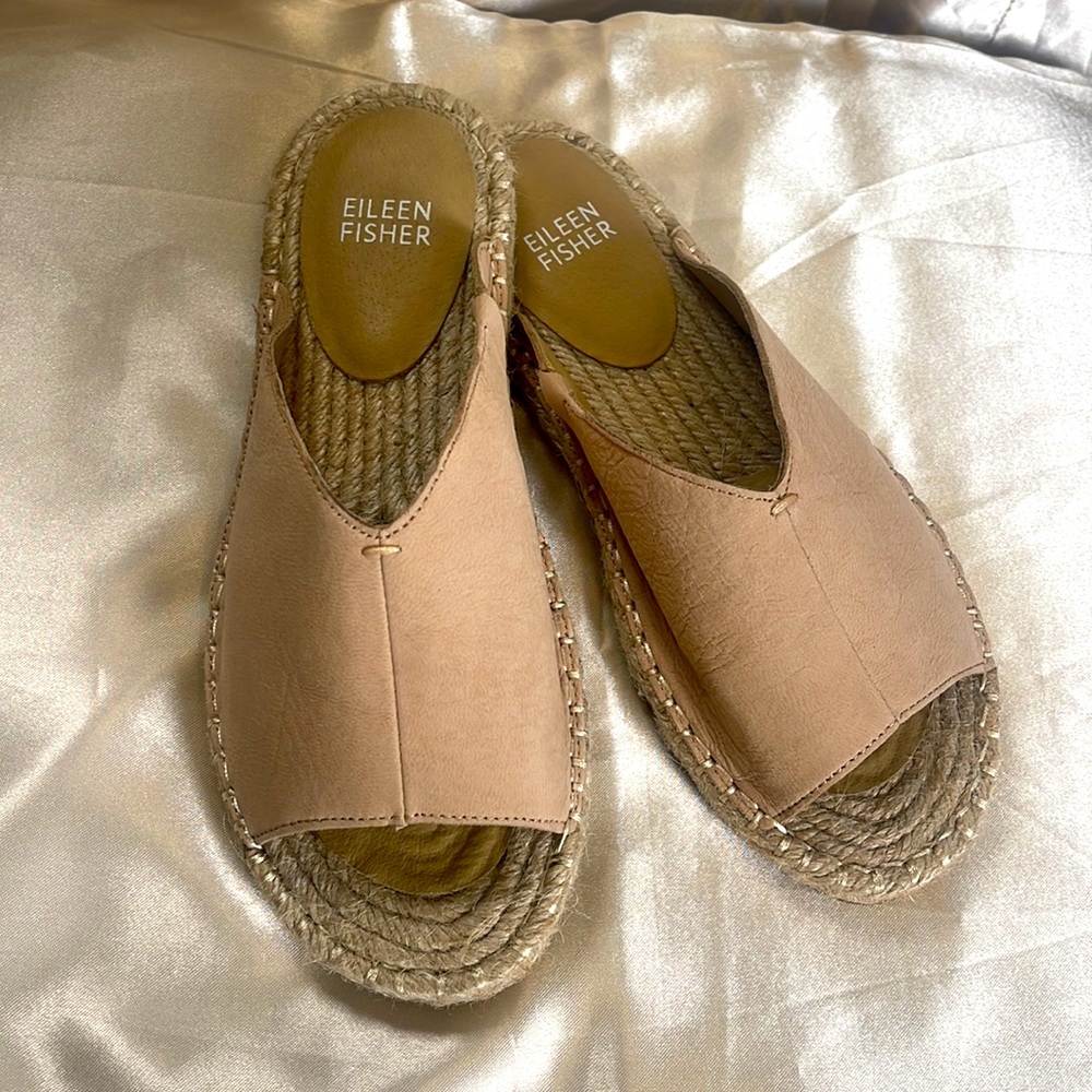 Eileen Fisher Nude Pink Slip On Espadrilles